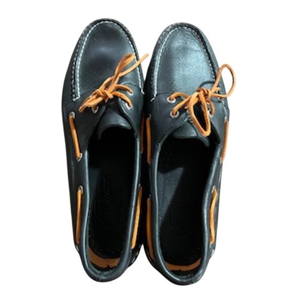 Sperry Men\'s 11.5M Black Top-Sider Boat Shoes w/Orange Laces main image 11